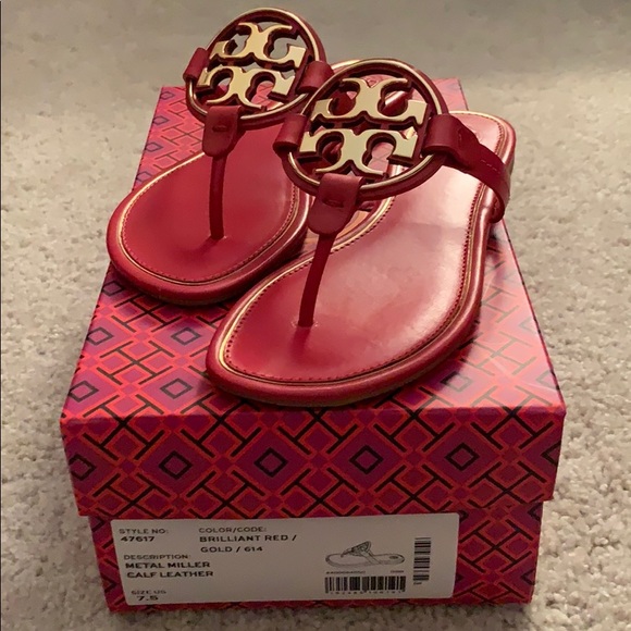 Tory Burch Shoes - NIB TORY BURCH Miller Metal Leather Sandals